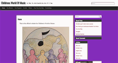 Desktop Screenshot of childrensworldofmusic.org
